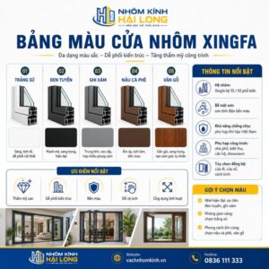 Bảng màu cửa nhôm xingfa