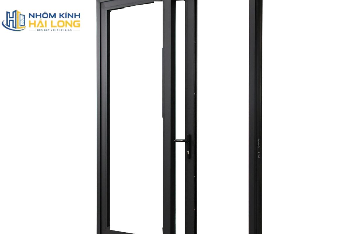 Cửa đi mở trượt 1 cánh nhôm Xingfa kết hợp vách cố định giúp tăng diện tích lấy sáng, giảm tải trọng cánh và phù hợp ô cửa ngang rộng