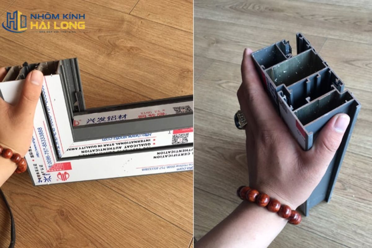 Phân biệt cửa nhôm Xingfa thật giả qua đo độ dày, kiểm tra bề mặt, đối chiếu hồ sơ lô hàng và nghiệm thu toàn bộ cấu hình cửa