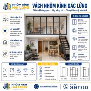 Vách Nhôm Kính Gác Lửng